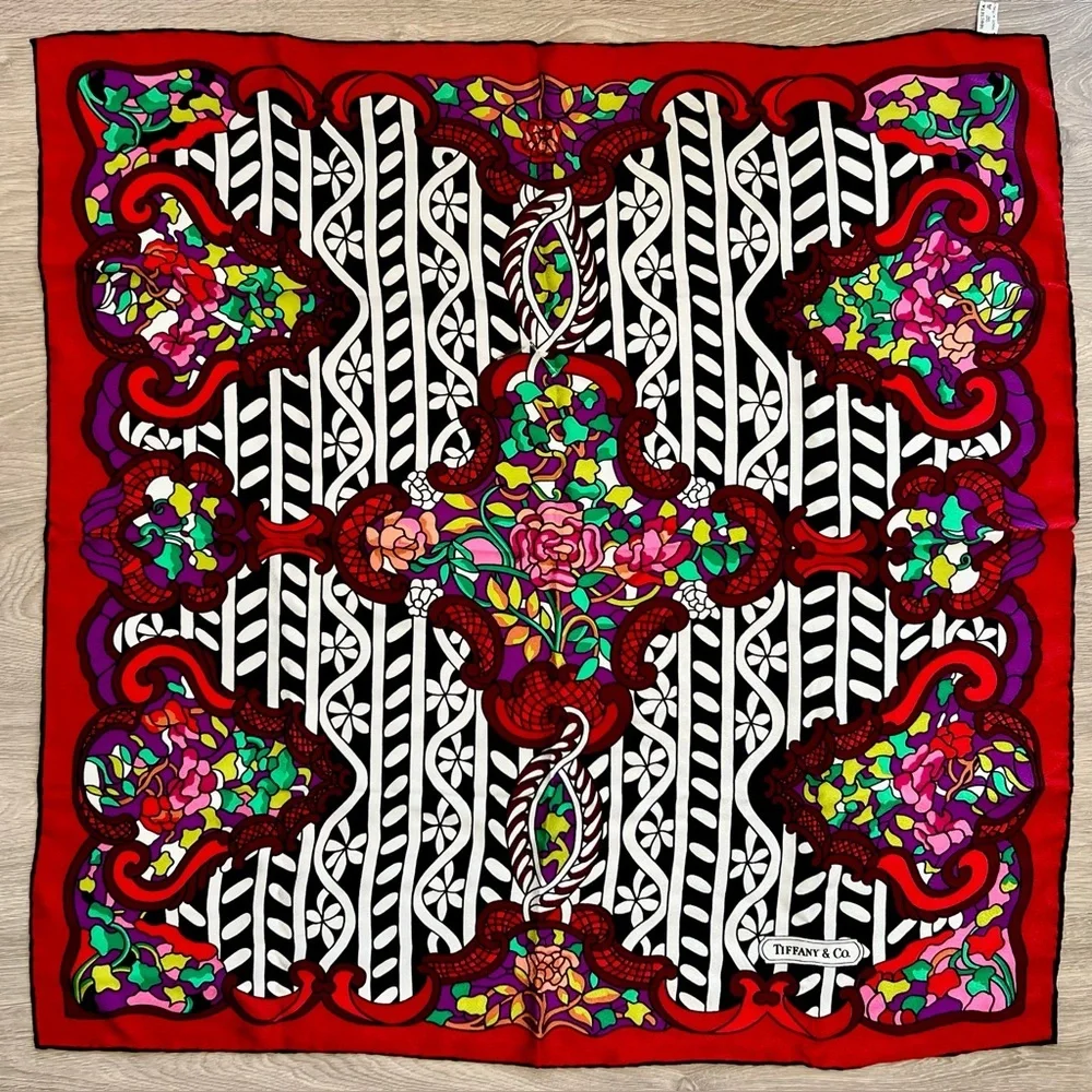 Tiffany & Co Silk Scarf Large Multicolor